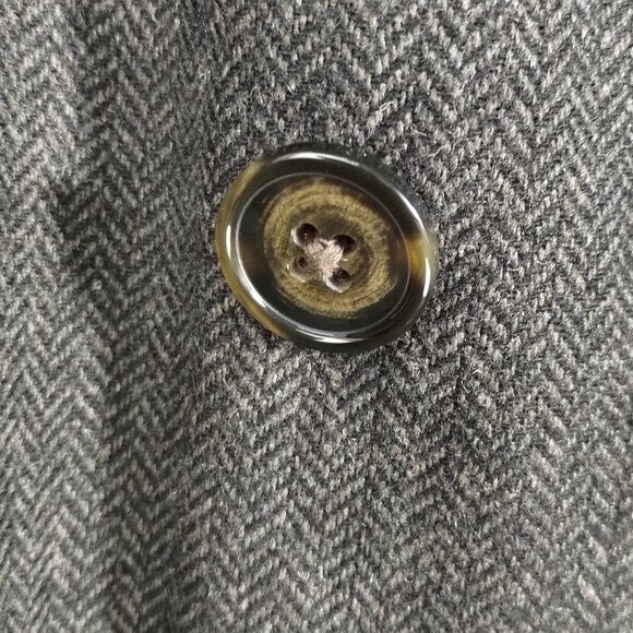 Lauren Ralph Lauren Lined Herringbone pattern Wool Blend Coat Size 46R - Picture 8 of 16